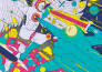 illustrate an epic psychedelic album cover artwork for you